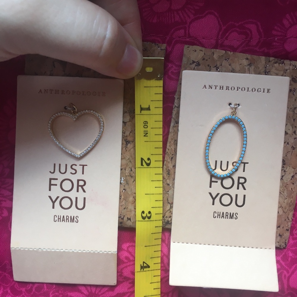 2 NWTs “Just For You” necklace charms from Anthropologie! - Picture 6 of 8